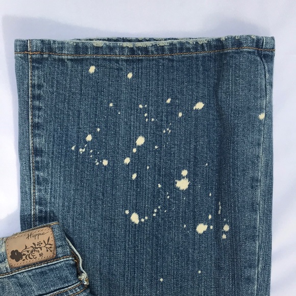 🌻 3/25 🌻 Boho Hippie Distressed Flare Leg Jeans - Picture 8 of 10